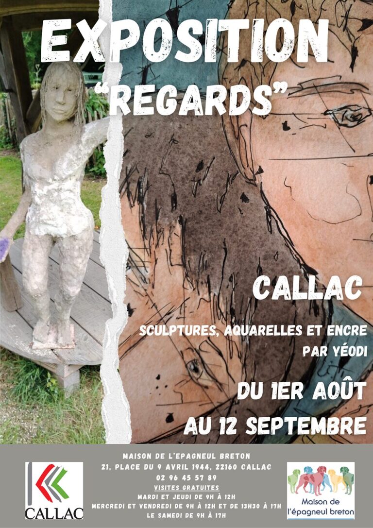 Exposition temporaire à la maison de l’épagneul breton.